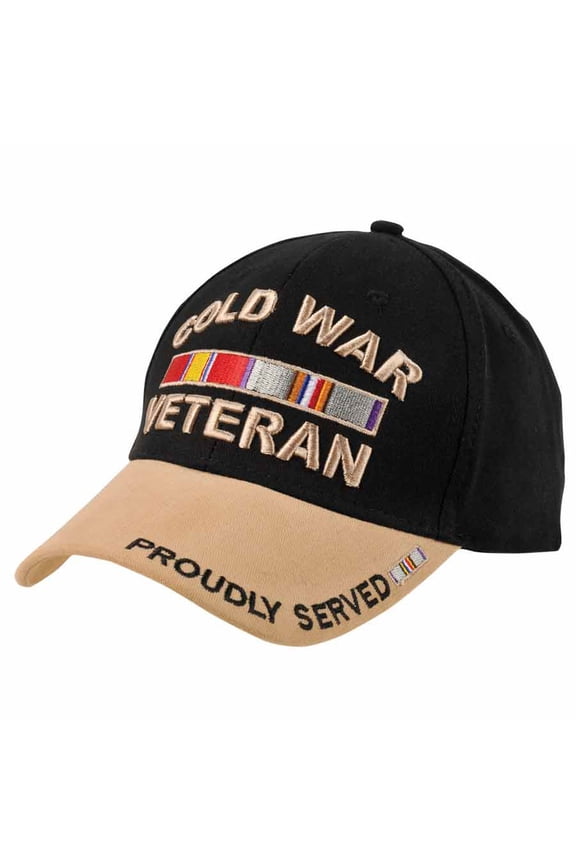 Cold War Conflict Black and Khaki Cap