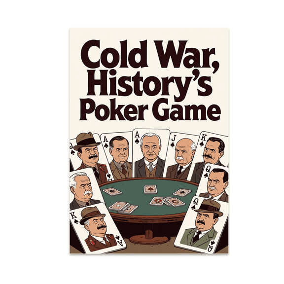 Cold War History Poker Game Art - History Buff - 13x19 Poster Print
