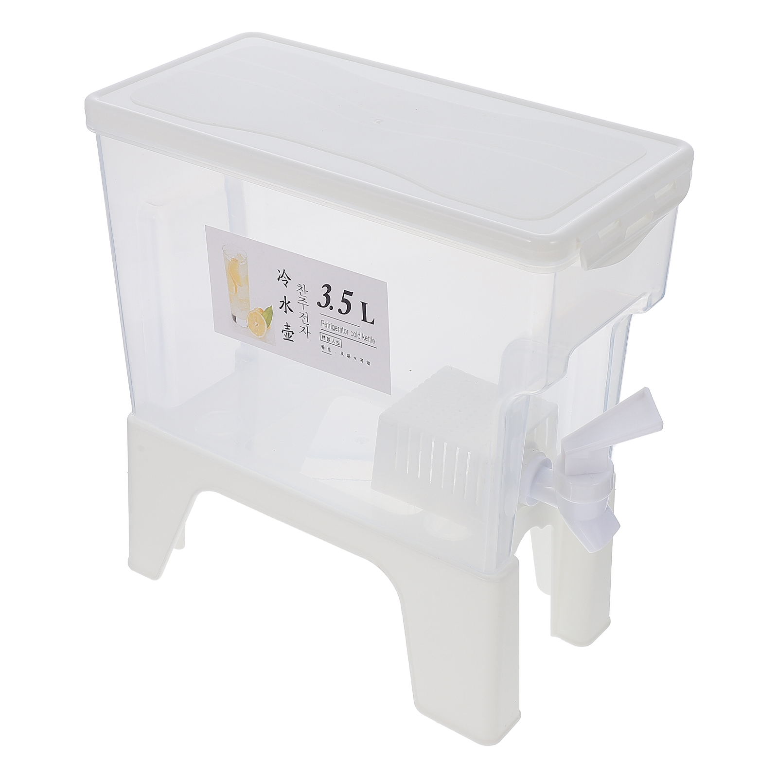 Cold Water Bottle Drink Container with Spout Dispenser Spigot Glass