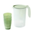 thumbnail image 1 of Cold Water Jug with Flip Lid and 3 Small Cups Multi-function Pitcher (51oz) for Juice Tea Milk Beverage Serving Home Kitchen Accessory, 1 of 8