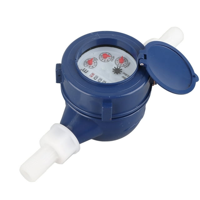 Cold Water Meter, DN15 Garden Water Meter with Fittings for Garden and