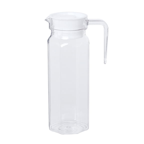 Cold Water Pitcher 1.1L Transparent Drink Dispenser Seal Pitcher with Lid Spout Lemonade Juice Beverage Jar for Hot Cold Drinks