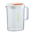 thumbnail image 1 of Cold Water Pitcher with Vertical Ribbed Design, Plastic Beverage Dispenser for Refrigerator, Large Capacity Jug for Fruit Tea, Lemonade, and Iced Drinks, Heat-Resistant Carafe, 1 of 6