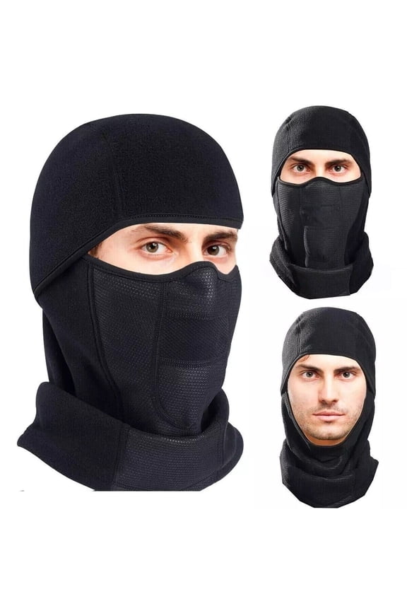 Cold Weather Balaclava Ski Mask, Water Resistant and Windproof Fleece Face Thermal , Hunting Cycling Motorcycle Neck Warmer Hood Winter Gear for Men Women