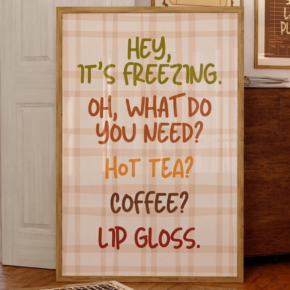 Cold Weather Comforts Print Wall Art: Cozy Kitchen, Preppy Winter, Retro Apartment UNFRAMED PAPER POSTER, Home Decor, Vintage Gift, Living Room Dercor