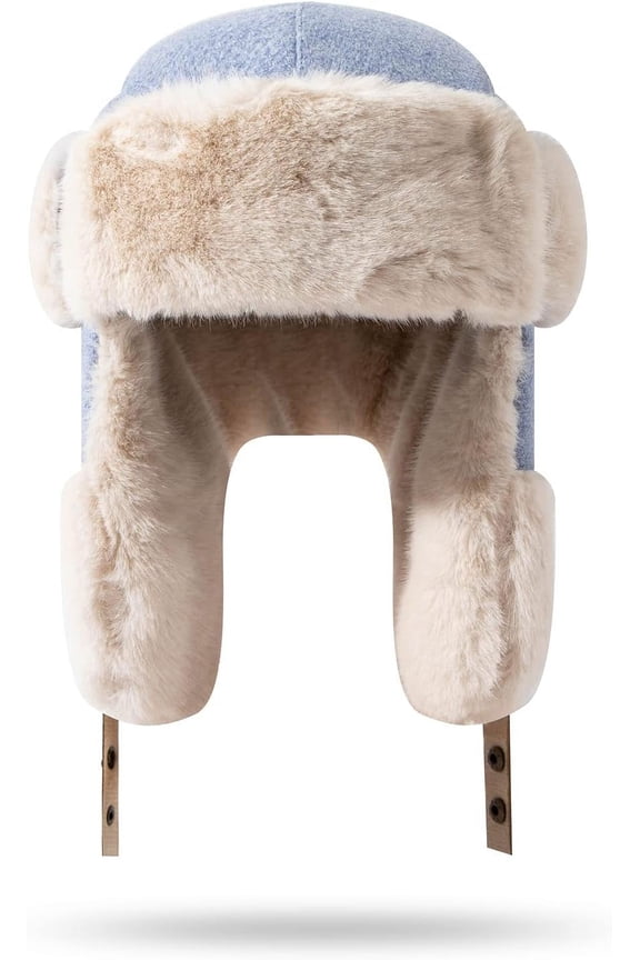 Cold Weather Eskimo Hats Trapper Hat Winter Thick Furry Ushanka Russian Hat Windproof Ski Trooper Hat with Ear Flap