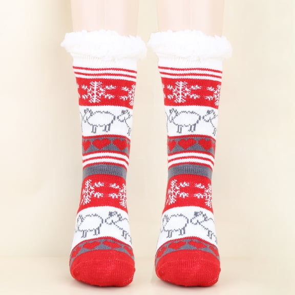 Cold Weather Fuzzy Socks for Women - Thermal Fleece Lined & Non-Slip Soles
