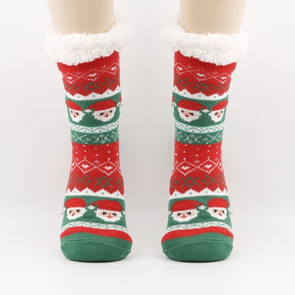 Cold Weather Fuzzy Socks for Women - Thermal Fleece Lined & Non-Slip Soles