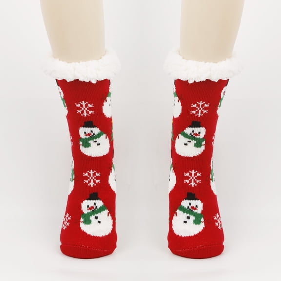 Cold Weather Fuzzy Socks for Women - Thermal Fleece Lined & Non-Slip Soles