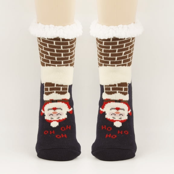 Cold Weather Fuzzy Socks for Women - Thermal Fleece Lined & Non-Slip Soles