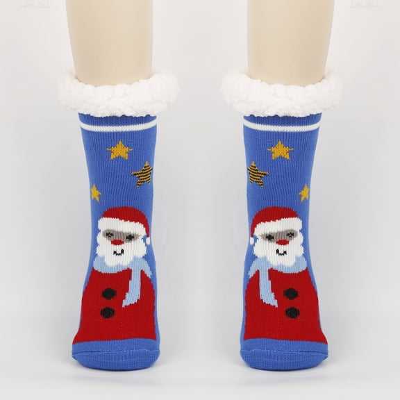 Cold Weather Fuzzy Socks for Women - Thermal Fleece Lined & Non-Slip Soles