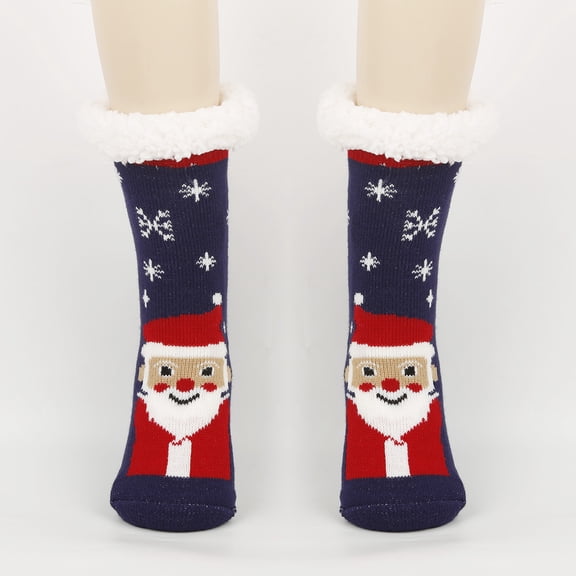 Cold Weather Fuzzy Socks for Women - Thermal Fleece Lined & Non-Slip Soles