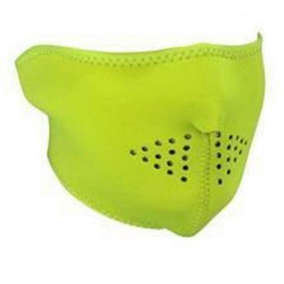 Cold Weather Headwear Wnfm142Lh Half Mask, Neoprene, High-Visibility Lime