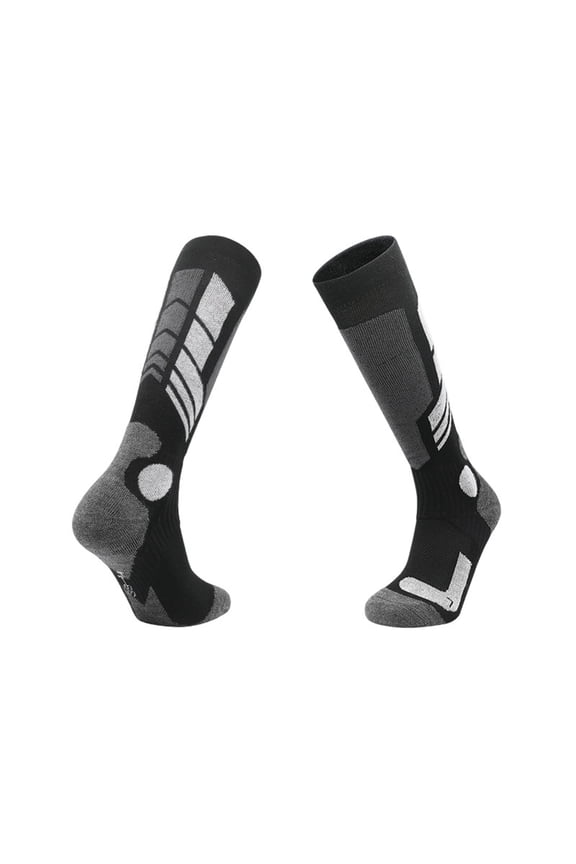 Cold Weather Hiking Socks, Heavy Duty Over the Calf Socks for Hunting, Snowshoeing, Winter Work & Thermal Insulation Black