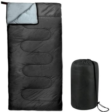 Cold Weather Hooded Sleeping Bag for Adults, Kids, Homeless, Camping, Indoors & Outdoors in Black 71"L x 30"W