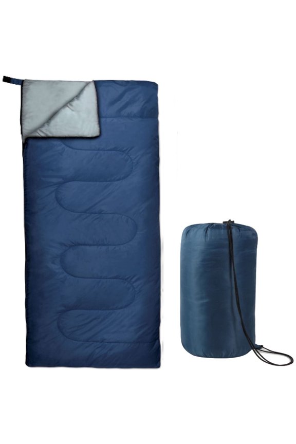 Cold Weather Hooded Sleeping Bag for Adults, Kids, Homeless, Camping, Indoors & Outdoors in Blue 71"L x 30"W