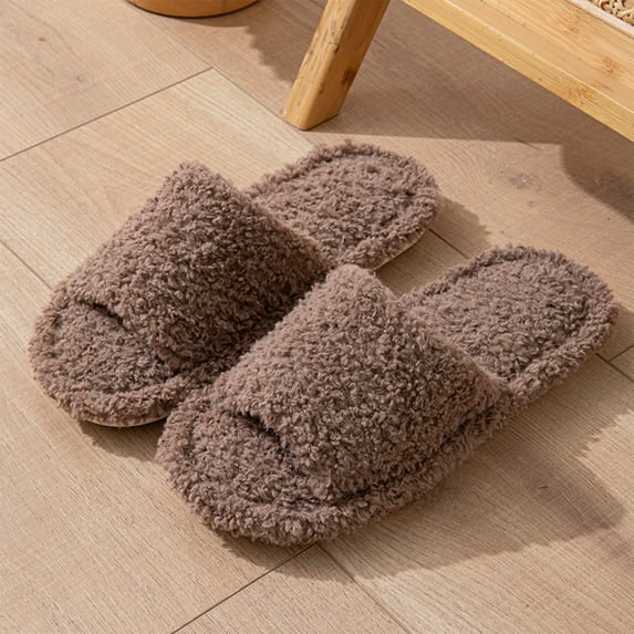 Cold Weather House Slippers For Women Cotton Linen Slippers With Soft Quilted Solid Color Slippers Arch Support Washable Couple'S Slipper Indoor Home Shoes
