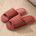 thumbnail image 1 of Cold Weather House Slippers For Women Cotton Linen Slippers With Soft Quilted Solid Color Slippers Arch Support Washable Couple'S Slipper Indoor Home Shoes, 1 of 5