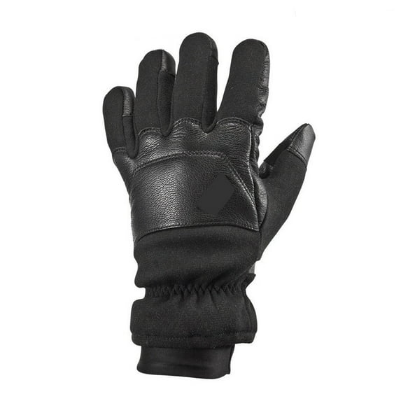 Cold Weather Nomex Gloves, Leather, Ergonomic Padding, Winter Gear, Black, Size X-Large