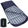 thumbnail image 1 of Cold Weather Sleeping Bag 100% Cotton Flannel XXL for Adults Big and Tall,Free Compression Sack, 1 of 10