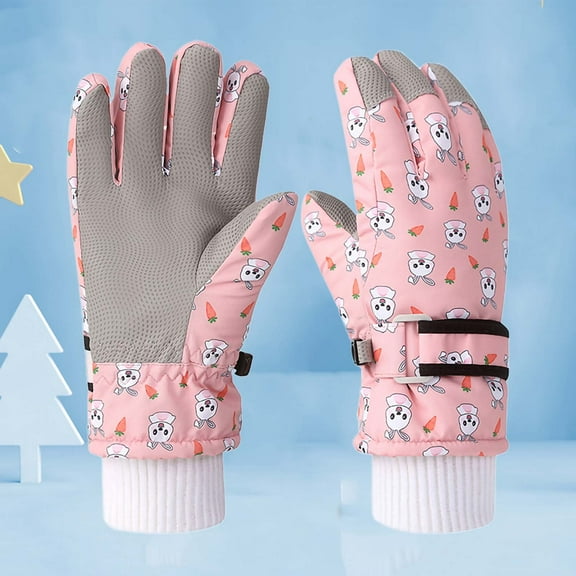 4-9 Years Toddler Kids Boys Girls Gloves Winter Outdoor Windproof Warm Lock Temperature Ski Gloves Cold Weather Thick Warm Gloves for Kids