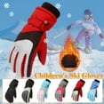 thumbnail image 1 of Cold Weather Thick Warm Gloves for Kids 4-16 Years Toddler Girls Boys Snow Gloves Kids Ski Winter Gloves Windproof Children Warm Gloves, 1 of 9