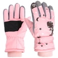 thumbnail image 1 of Cold Weather Thick Warm Gloves for Kids 6-10 Years Winter Gloves for Boys Girls Snow Windproof Mittens Outdoor Sports Skiing, 1 of 8