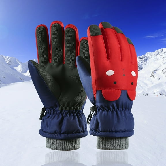 Cold Weather Thick Warm Gloves for Kids Children's Sports Gloves Warm Windproof Breathable-Adjustable for Boys And Girls Winter Woman on Clearance
