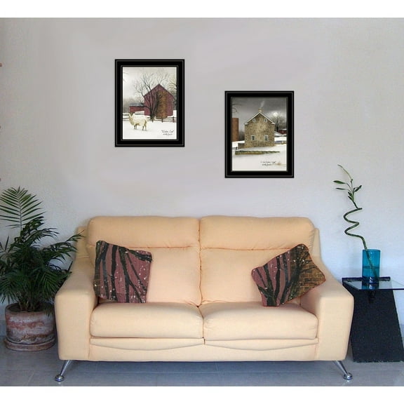 "Cold Winter" 2-Piece Vignette by Billy Jacobs, Black Frame