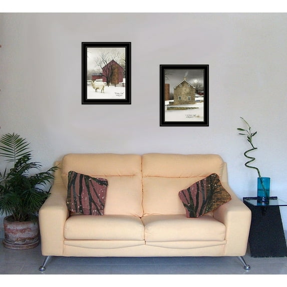 "Cold Winter" 2-Piece Vignette by Billy Jacobs, Black Frame