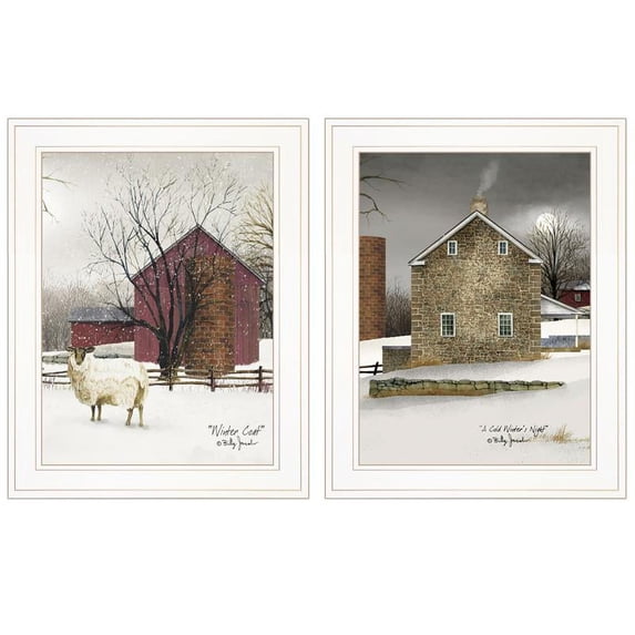 TrendyDecor4U Cold Winter 2-Piece Vignette By Billy Jacobs Wall Art V623-226G