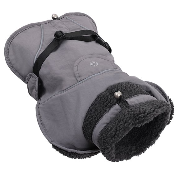 Cold Winter Dog Coat With Adjustment Fleece Collar And Easy Closure For Outdoor Snow Clothes