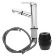 Cold and Hot Single Hole Water Faucet Basin Water Tap Sink Faucet Pull