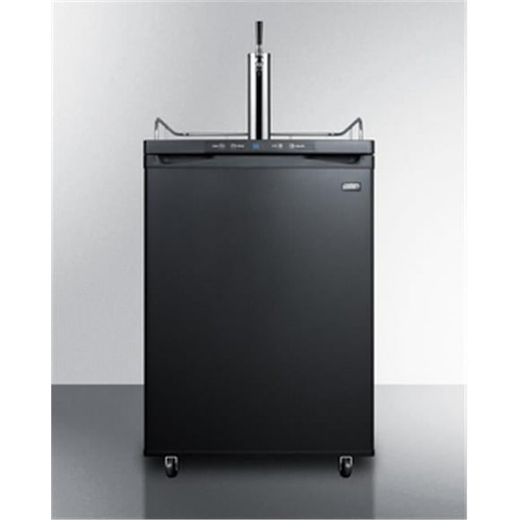 Cold brew coffee dispenser in black, with a complete stainless steel tap kit and nitrogen tank included