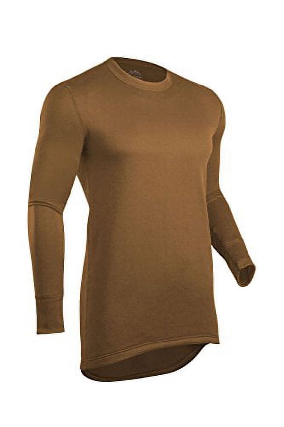 Men's Journey Performance Base Layer Long Sleeve Crew Neck Top, Coyote, Medium 86AMDCB