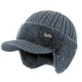 thumbnail image 1 of ColdShield Trapper Blocking Knitted Hats, Soft Breathable Fabric, Moisture Wicking Comfort, Baseball Beanie for Men(Gray), 1 of 2