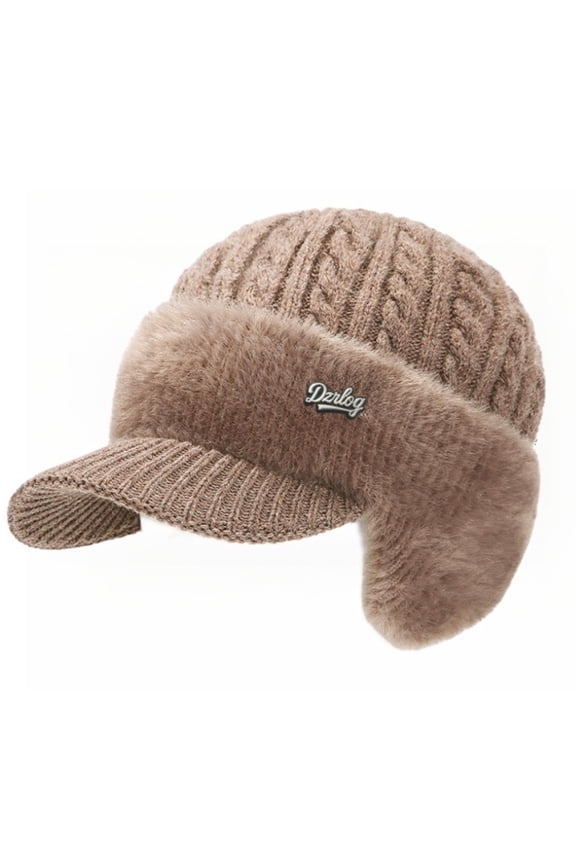 Trapper Blocking Knitted Hats, Soft Breathable Fabric, Moisture Wicking Comfort, Baseball Beanie for Men(Khaki)