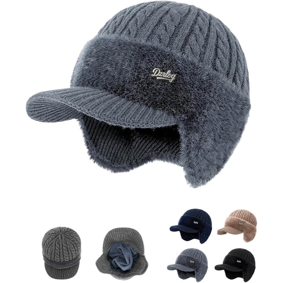 ColdShield Trapper, Coldshield Trapper Hat, Winter Knit Hat with Ear Flaps, Thickened Heat-Locking Lining