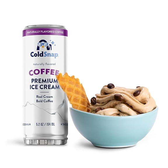 ColdSnap Coffee Ice Cream Pods Creamy, Bold Single-Serve Dessert Made in Minutes Rich Coffee Flavor with Zero Prep No Freezer Required, Anytime Indulgence (pack of 12)