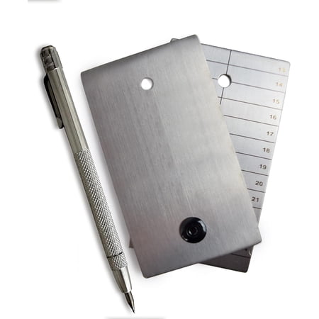 ColdTi Double Titanium Plate with Scribe, Grade 2 Titanium Crypto Seed Phrase Backup