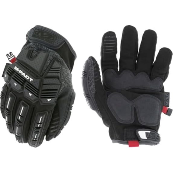 ColdWork M-Pact Winter Work Gloves - Insulated Wind & Water Resistant Heavy Duty Work Gloves - Impact Protection - Machine Washable - Large - Black & Grey
