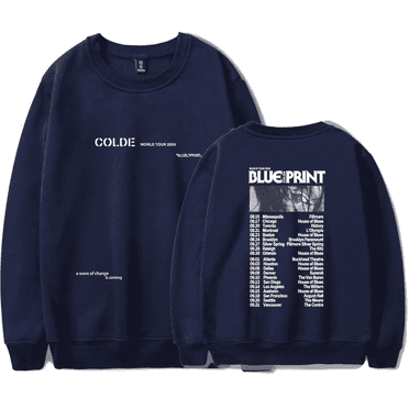 Colde BLUEPRINT Tour Crewncek Sweatshirt Merch Casual Sweatshirt Unisex Clothing