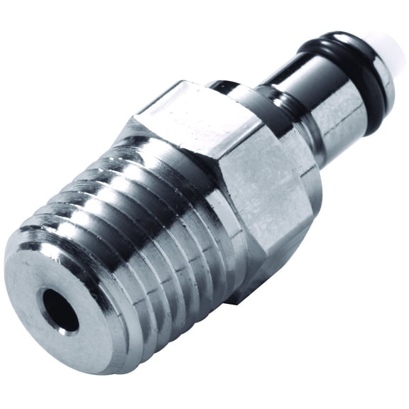 Colder LCD24004 Chrome Plated Brass Tube Fitting, Insert, Shutoff, In-Line, 1/4" Insert x 1/4" NPT Male J101