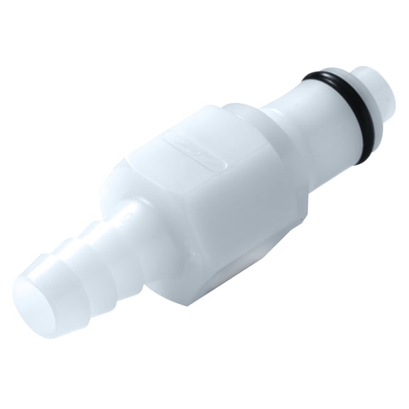 Colder PLCD22006 Acetal Tube Fitting, Insert, Shutoff, In-Line, 1/4" Insert x 3/8"Barb J101