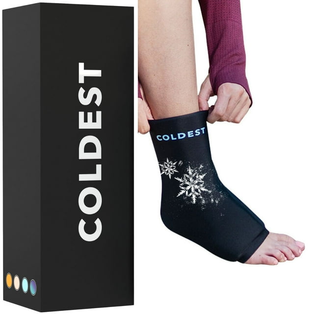 Coldest Ankle Foot Ice Pack Wrap 360, Cold Ice Gel Pack for Sprained