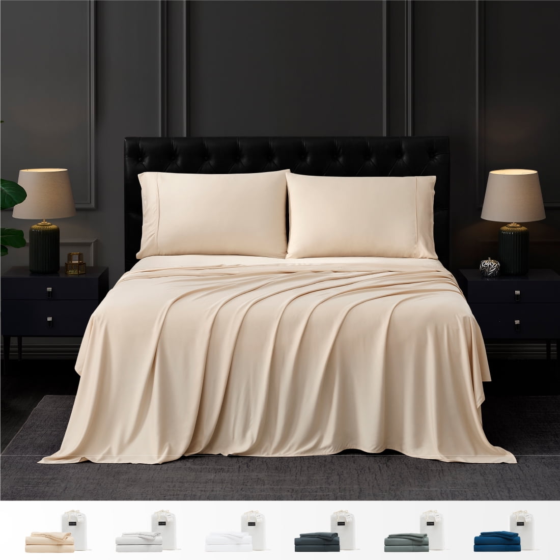Coldest Bedding Sheets & Pillowcases 100 Bamboo Deep Pockets, 4