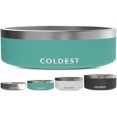 thumbnail image 1 of Coldest Dog Bowl - Stainless Steel Non Slip No Spill Proof Skid Metal Insulated Dog Bowls, Cats, Pet Food Water Dish Feeding for Large Medium Small Breed Dogs (42 oz, Terraform Green), 1 of 8