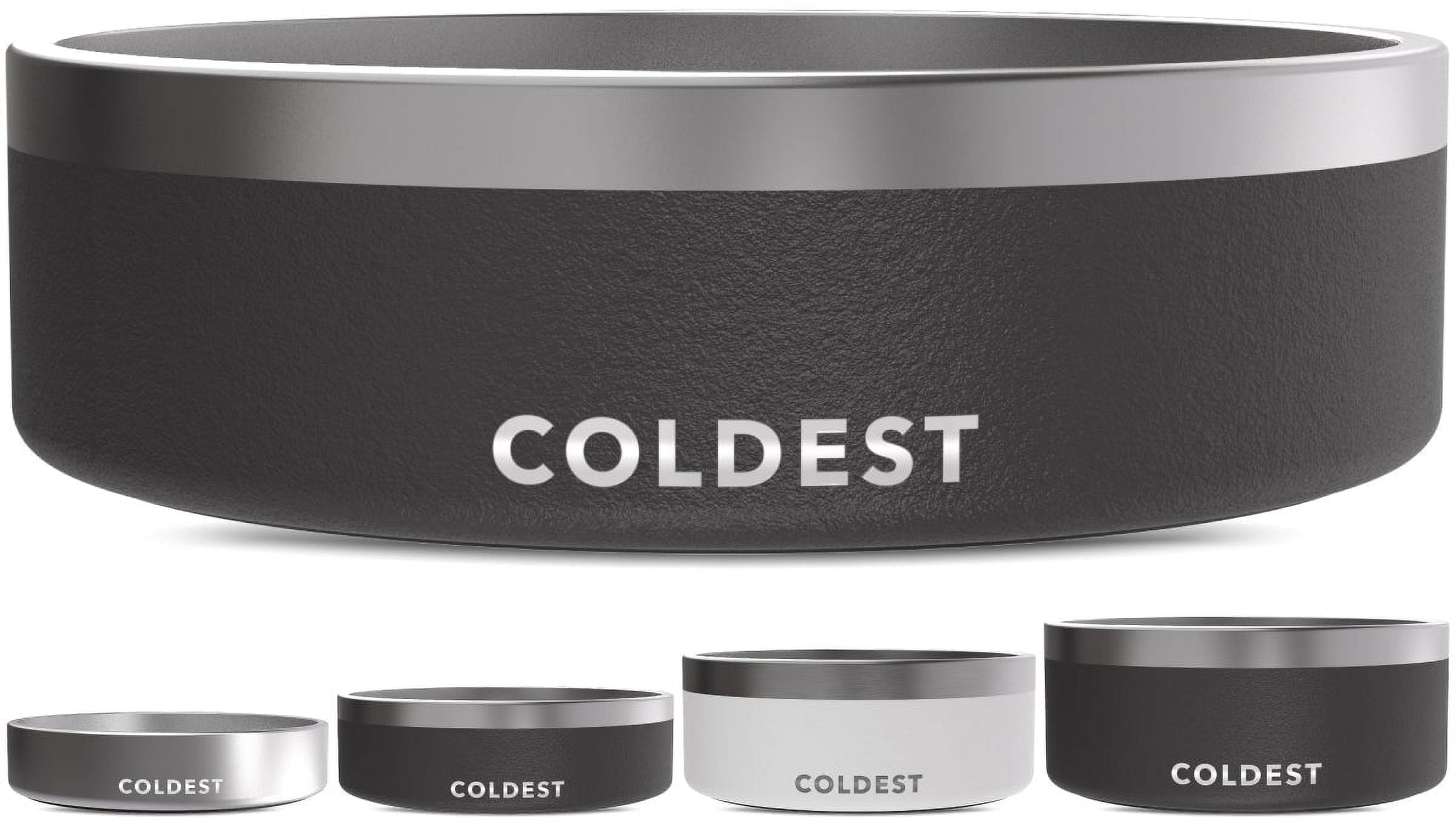 Stealth Black 64 oz Stainless Steel Non-Slip Dog Bowl