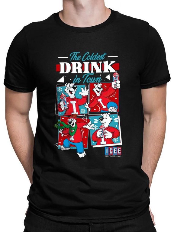 Coldest Drink In Town - ICEE Bear Retro Cool Graphic Men's T-shirt