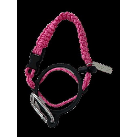 Coldest Paracord Handle for Wide Mouth Water Bottles - Multi-Compatible Reusable Water Bottle Accessories Handle Survival Cord (Crossing Pink )